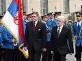 Prime ministers Robert Fico with Mirko Cvetković