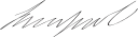 Cursive signature in ink