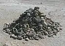 Rock pile started by Nelson Mandela and added to—one rock at a time—by former prisoners returning to the island.