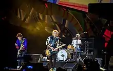 The Stones performing onstage in Cuba.