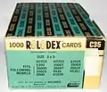 Rolodex cards refill box