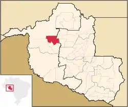 Location in Rondônia  state