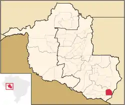 Location in Rondônia  state
