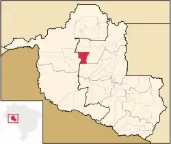 Location in Rondônia  state