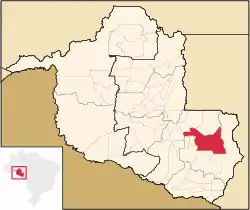 Location in Rondônia  state