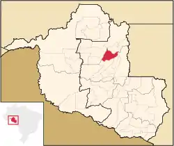 Location in Rondônia  state