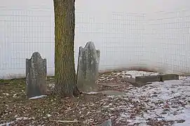View of the graves