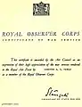 ROC Certificate of War Service.