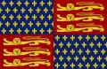 Royal Standard of England 1340-1411 it also the command flag of the monarch or their deputy the lord admiral when on board ship at sea.