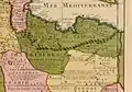 The "Kingdom of Tripoli" (Royaume de Tripoly) is shown as including much of modern-day Libya, with the exception of Berdoa, on a map by Guillaume Delisle (1707).