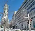 View from Square Victoria corner of Saint-Antoine