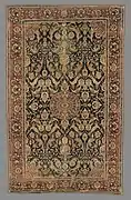 Rug with saz design, 1585-1600. Musée des Arts décoratifs, Paris