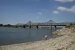 The bridge over the Borcea branch of the Danube