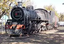 SAR Class 19D 2696 4-8-2 plinthed in Volksrust, 2 June 2005