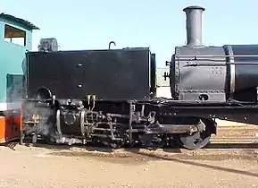 The compact Walschaerts valve gear on NG G11 no. NG55, 4 June 2005