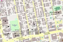 map showing locations of school and surrounding cultural institutions