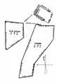 The "Alemany Plat" prepared by the U.S. Land Surveyor's Office to define the property restored to the Catholic Church by the Public Land Commission, later confirmed by presidential proclamation on May 23, 1862.