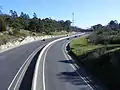 The Adelaide–Crafers Highway at Crafers.