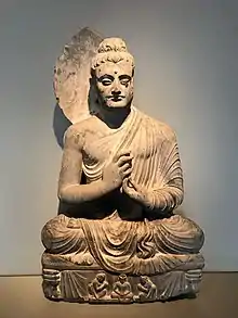 The Seated Buddha, dating from 300 to 500 AD, was found near Jamal Garhi, and is now on display at the Asian Art Museum in San Francisco