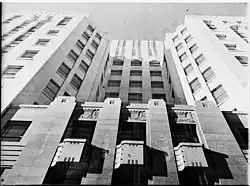 Upper section of the Martin Place facade, 1936.