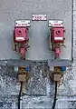 Image 19Emergency telephones, on the Paris-Bordeaux railway line, Saint-Saviol station, Vienne, France