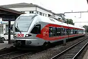 SOB RABe 526 (FLIRT) S-Bahn set at Wädenswil station