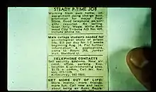 Photo of newspaper clipping reading: Male college students needed for psychological study of prison life. $15 per day for 1-2 weeks beginning Aug 15. For further information & applications, come to Room 248, Jordan Hall, Stanford U.