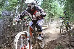 Downhill Mountain Biking at Sunrise