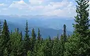 Looking northwest from near the summit of Squaw Pass