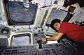 MS Koichi Wakata on the flight deck.