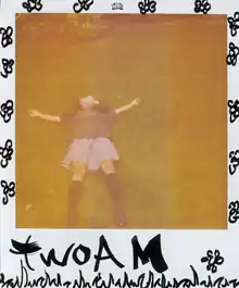 Cover art for "2AM": a Polaroid picture of SZA lying on an empty field, with grass and flowers drawn on the frame