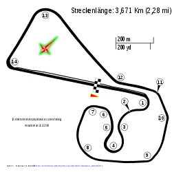 Sachsenring, used since 1998, layout since 2002