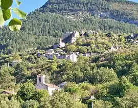 A view of the church and the old village