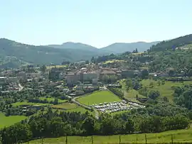 A view of Saint-Félicien from the route to the Col de Fontaille