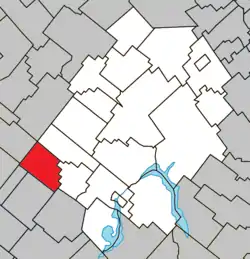 Location within Les Appalaches RCM.