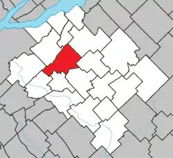 Location within Bellechasse RCM.