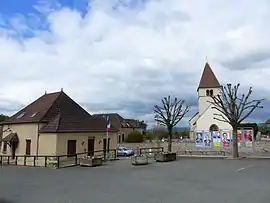 Town hall and church