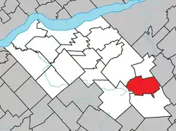 Location within Lotbinière RCM.