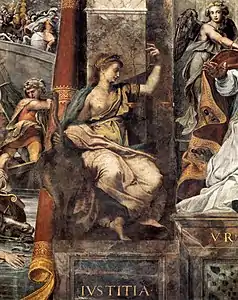 Fresco in the Sala di Costantino&nbsp;[it], Raphael Rooms, Raphael, c. 1520