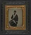 Samuel W. Doble of Company D, 12th Maine Infantry Regiment, with drum