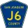 County Road J6 marker
