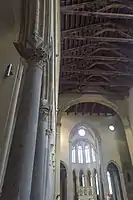 San Lorenzo Maggiore in Naples, nave open to the woodwork of the roof