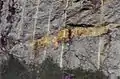 Large xenolith of sandstone (probably from the Albee Formation) within the Fairlee Pluton in Vermont
