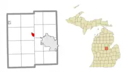 Location within Midland County