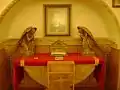 Cloth with Maldonado's blood kept at the Chapel of San José in Chihuahua.