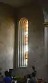 Window mouldings inside the Santa Cruz Church.