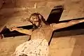 Closeup of the Santo Cristo image