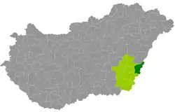 Sarkad District within Hungary and Békés County.