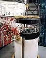 IU-502 above the S-IVB stage in the VAB on July 14, 1967