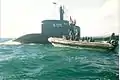 U22 of the German Navy on a special forces exercise